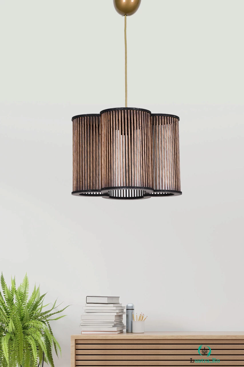 Lustra, FullHouse, 390FLH1599, Metal, Negru / Aur roz la 193.00 lei ron