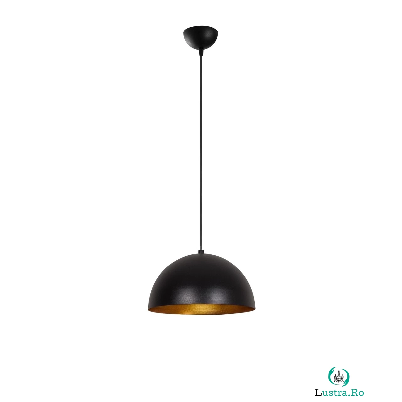 Lustra Sivani MR - 721, Opviq, 30 x 111 cm, 1 x E27, 40W, negru/auriu la 158.00 lei ron