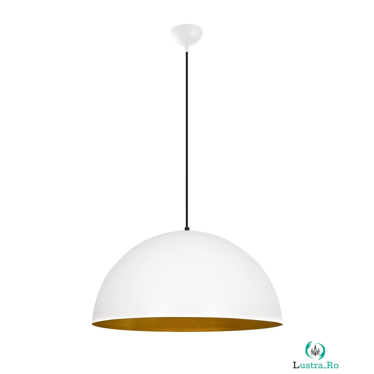 Lustra Sivani MR - 720, Opviq, 60 x 126 cm, 1 x E27, 40W, alb/auriu la 495.00 lei ron