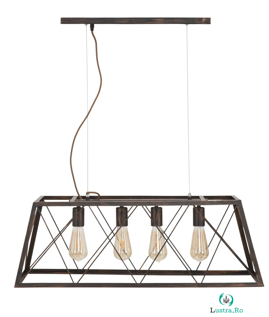 Lustra Industry, Mauro Ferretti, 78 x 30 x 26.5 cm, 4 x E27, 20W, fier la 735.00 lei ron