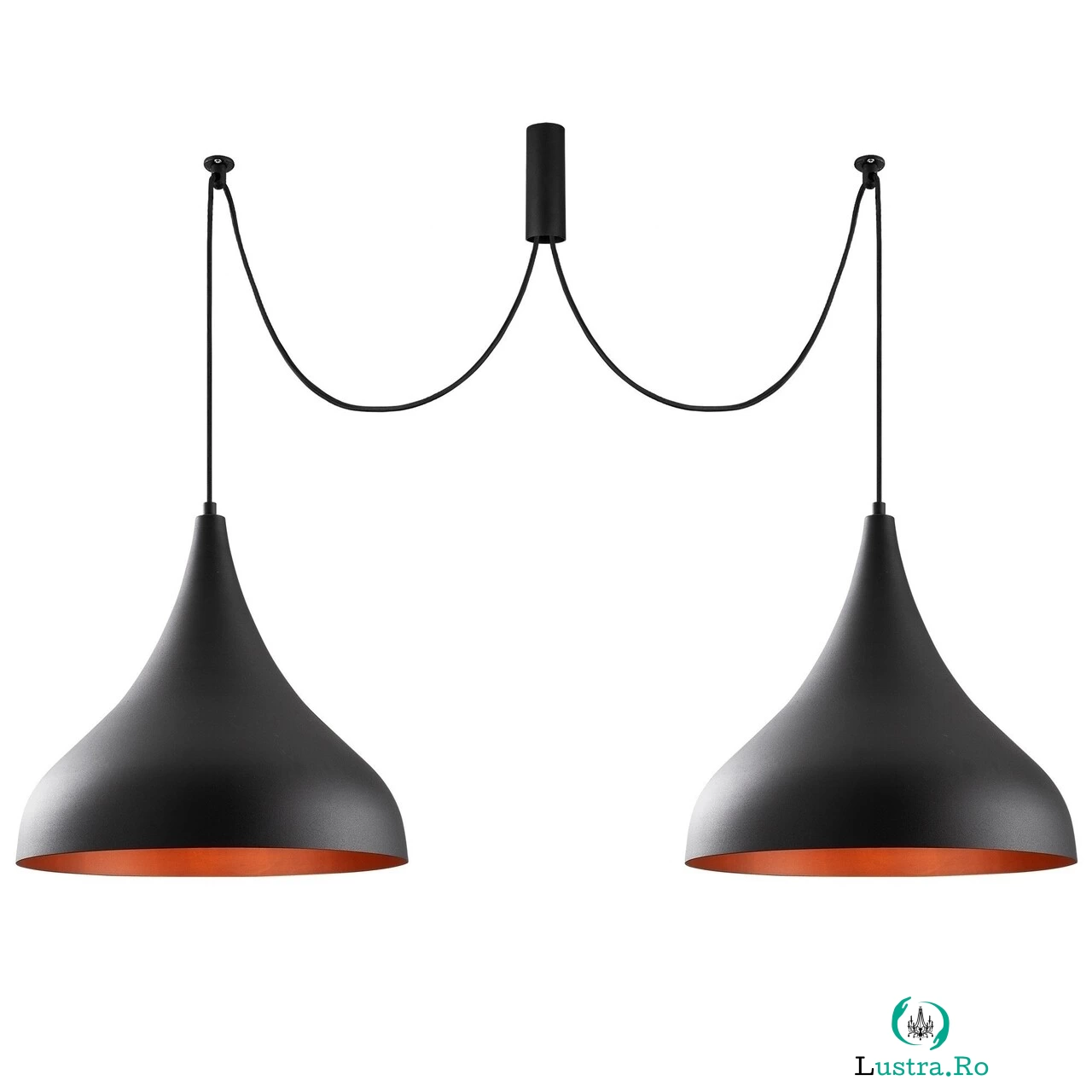 Lustra Berceste N-1392, Noor, 131 x 127 cm, 2 x E27, 100W, negru la 611.00 lei ron