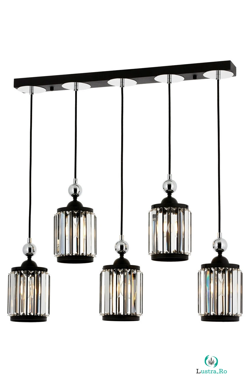 Lustra, Aurora, 301AUR1275, Metal, Negru/Bronz