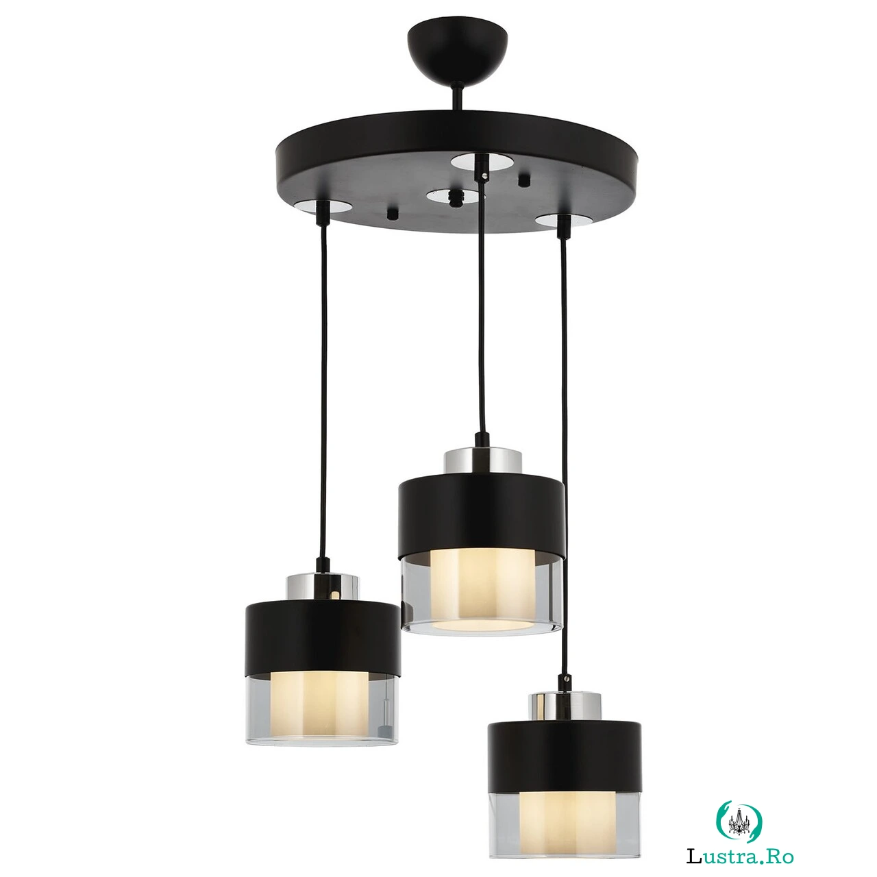 Lustra, AV-4288-3T-BSY, Avonni, 40 x 75 cm, 3 x E27, 60W, negru la 822.00 lei ron