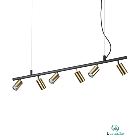 Corp de iluminat suspendat, lustra DYNAMITE SP6 OTTONE SATINATO
