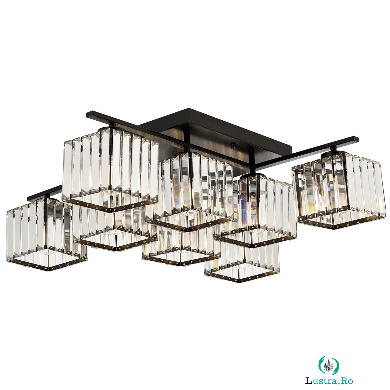 Lustra, Aurora, 301AUR1202, Metal, Negru / Alb / Bronz la 2,347.00 lei ron