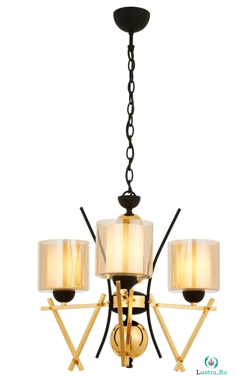 Lustra, Av-4301-3S, Aurora, 50 x 90 cm, 3 x E27, 60W, auriu