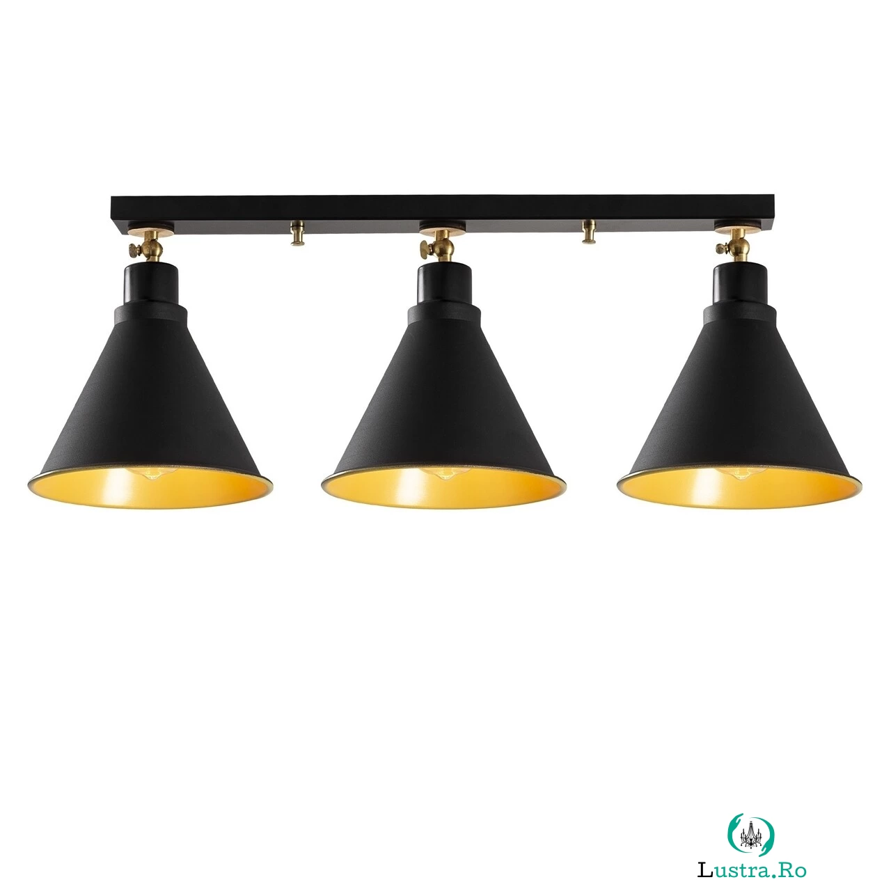 Lustra Berceste N-677, Noor, 26 x 72 cm, 3 x E27, 100W, negru la 457.00 lei ron