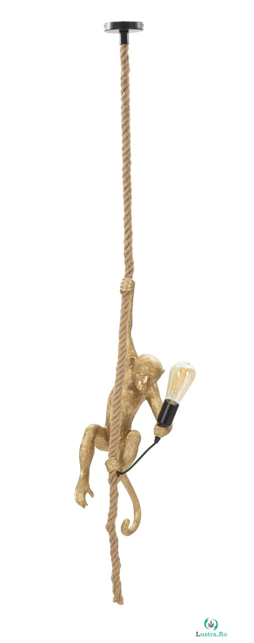Lustra Monkey, Mauro Ferretti, Ø27 x 60 cm, 1 x E27, 20W, polirasina, auriu