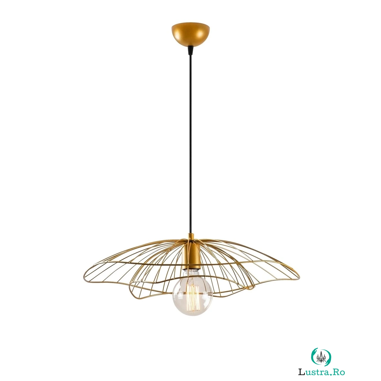 Lustra Tel - 6502, Opviq, 50 x 111 cm, 1 x E27, 40W, auriu la 180.00 lei ron